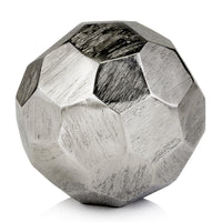 4"x 4"x 4" Rough Silver Facetado Sphere