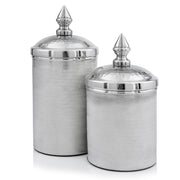 Silver Set of 2 Canisters