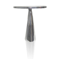 21.5"x 21.5"x 24" Rough Silver Cono LG Side Table - Polished