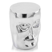 13" x 13" x 18" Silver Aluminum Face Stool