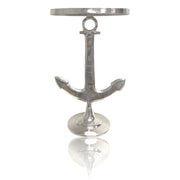 16"x 16"x 26" Rough Silver Ancla Sea Anchor End Table