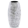 6.5"x 6.5"x 12.5" Barril White Faux Marble Vase