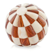 4"x 4"x 4" Natural Ajedrezado Checkered Bone Sphere