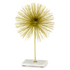 10"x 10"x 16" Gold-White Erizo Spiked Large Sphere on Base