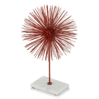 10"x 10"x 16"  Red-White Erizo Spiked Large Sphere on Base