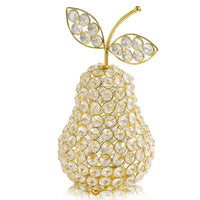 5.5"x 5.5"x 10" Gold Manzana Cristal Pear