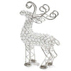 2.5" x 8" x 14" Silver Crystal Reindeer