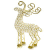 2.5" x 8" x 14" Gold Crystal Reindeer