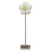 4"x 10"x 33" Natural & Black Margarita Tall White Daisy on Stand