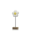 4"x 8"x 21" Natural & Black Margarita Small White Daisy on Stand