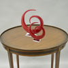 6" x 22.5" x 25.5" Buffed Red Extra Large Spiral Sculpture