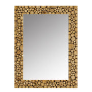 1.5"x 27.5"x 35.5" Natural Wood Ramita Teak Wall Mirror - 28in x 36in