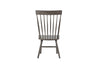 Farmhouse Wooden Side Chairs with Slated Backrest and Flared Legs, Gray, Set of Two