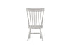 Farmhouse Wooden Side Chairs with Slated Backrest and Flared Legs, White, Set of Two