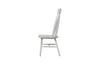 Farmhouse Wooden Side Chairs with Slated Backrest and Flared Legs, White, Set of Two