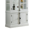 Wood and Glass Two Door Curio with 4 Shelves and Bottom Storage, White