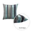 Set of 2 Blue Variegated Stripe Decorative Pillow Covers