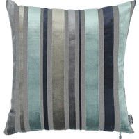 Set of 2 Blue Variegated Stripe Decorative Pillow Covers