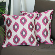 17"x 17"Purple Jacquard Slices Decorative Throw Pillow Cover Set Of 2 Pcs Square