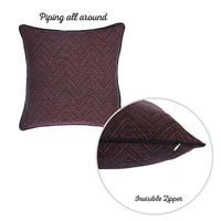 Fuchsia and Black Zigzag Decorative Throw Pillow Cover