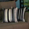 Set of 2 Midnight Variegated Stripe Decorative Pillow Covers