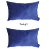 21"x14" Navy Blue Velvet Decorative Throw Pillow Cover 2 Pcs in set