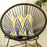 Black and Yellow Zig Zag Decorative Throw Pillow Cover