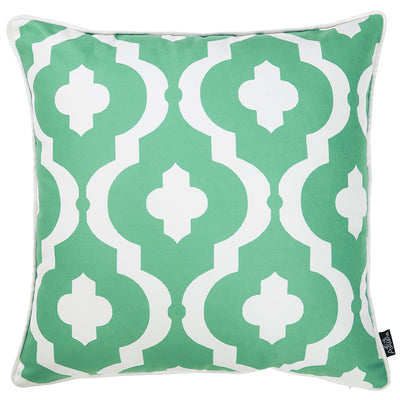 Turquoise Moroccan Geo Decorative Throw Pillow Cover