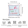 18"x18" Merry Christmas Printed Decorative Throw Pillow Cover