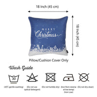 Merry Christmas Snow Scene Decorative Throw Pillow Cover