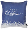 Merry Christmas Snow Scene Decorative Throw Pillow Cover