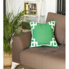 Grass Green and White Geometric Decorative Throw Pillow Cover
