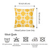 Yellow and White Lattice Decorative Throw Pillow Cover