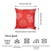 Square Red Coral Reef Decorative Throw Pillow Cover