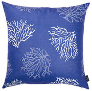 Square Blue Coral Reef Decorative Throw Pillow Cover