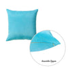 Set of 2 Aqua Blue Brushed Twill Decorative Throw Pillow Covers