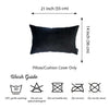 21"x14" Black Velvet Decorative Throw Pillow Cover 2 Pcs in set