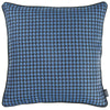 Blue and Black Houndstooth Decorative Throw Pillow Cover