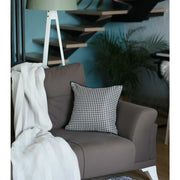 17"x 17" Grey Jacquard Decorative Throw Pillow Cover