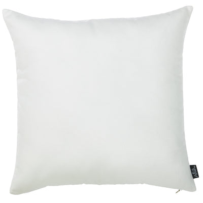 Set of 2 Bright White Brushed Twill Decorative Throw Pillow Covers