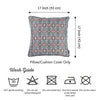 Black White Red Jacquard Medallion Decorative Throw Pillow Cover