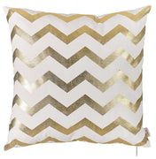 18"x 18" Happy Square Zigzag Printed Decorative Throw Pillow Cover Pillowcase