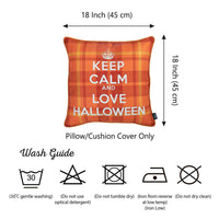18"x 18" Love Halloween Printed Decorative Throw Pillow Cover