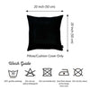 Set of 2 Black Brushed Twill Decorative Throw Pillow Covers