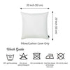 Set of 2 White Brushed Twill Decorative Throw Pillow Covers