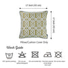 Celadon and White Jacquard Geo Decorative Throw Pillow Cover