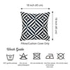 Black and White Geometric Diagram Decorative Throw Pillow Cover