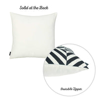 Black and White Geometric Diagram Decorative Throw Pillow Cover