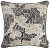 Brown Taupe White Jacquard Leaf Decorative Throw Pillow Cover