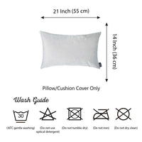 21" x14" Light Grey Velvet Decorative Throw Pillow Cover (2 Pcs in set)